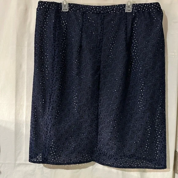Vintage Sevier Skirts Blue Embroidered Skirt –Estimated Size 20W (1X–2X) - Picture 8 of 16